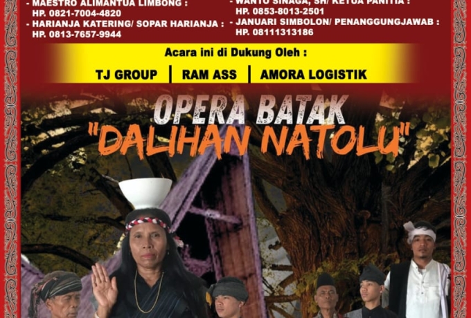 Opera Batak Pimpinan Maestro Aliman Tua Limbong akan Tampil di Kampar - Riau