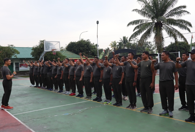Apel Perdana Dandim 0313/ KPR Perkenalkan Visi - Misi, BISA, Yakin Mampu Bawa Perubahan Positif
