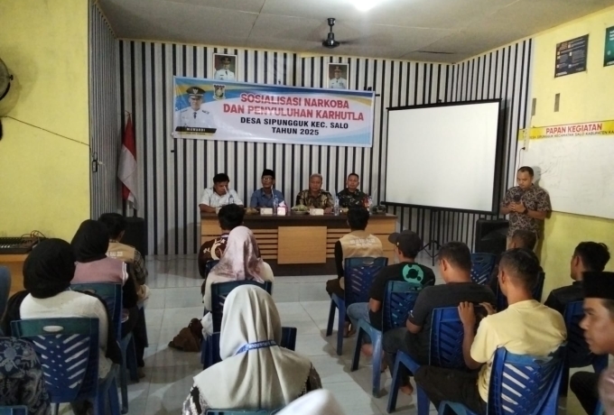 Babinsa Koramil 01/Bkn Hadiri Acara Sosialisasi Bahaya Tentang Narkoba Dan Penyuluhan Karhutla 