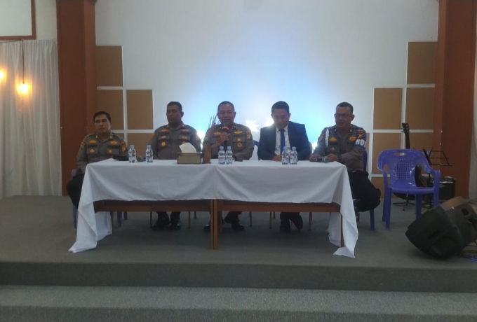 Minggu Kasih, Polisi Jalin Kedekatan dengan Jemaat GPPS Pekanbaru
