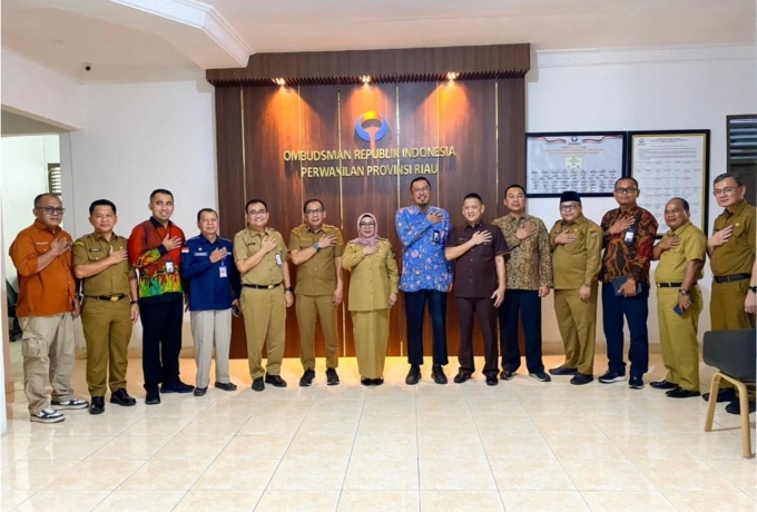 Wakil Bupati Kampar Lakukan Pertemuan dengan Ombudsman Rl Perwakilan Riau