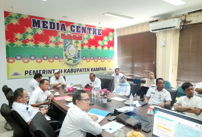 Pemkab Kampar Ikuti Monitoring Evaluasi DAK tahun 2025 Melalui Zoom