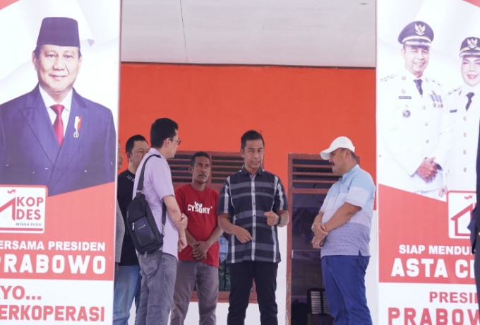 Bupati Kampar Ahmad Yuzar Tinjau Persiapan Launching Kopdes Merah Putih di Desa Pulau Gadang