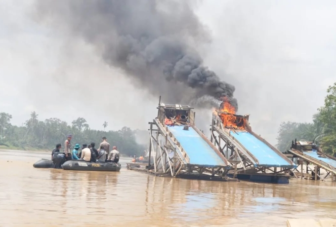 Insiden Anarkis Warnai Operasi Penertiban PETI di Kuansing, Polda Riau Pelaku Akan di Proses Hukum