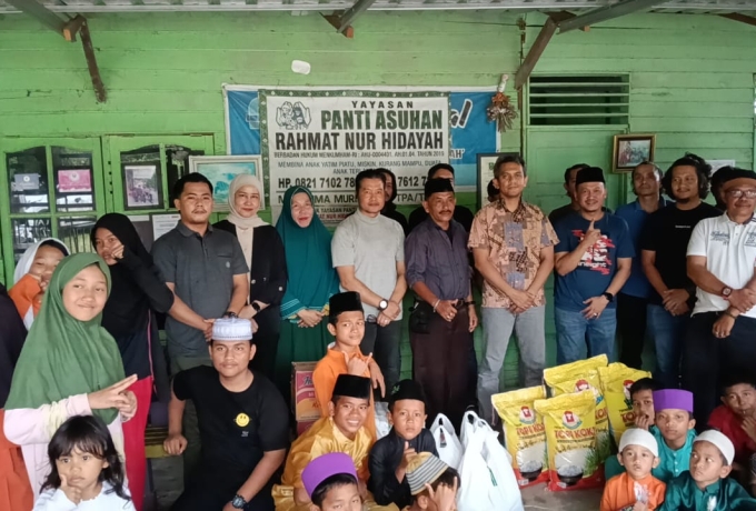 Ditresnarkoba Polda Riau Salurkan Bantuan Sembako ke Dua Panti Asuhan di Pekanbaru