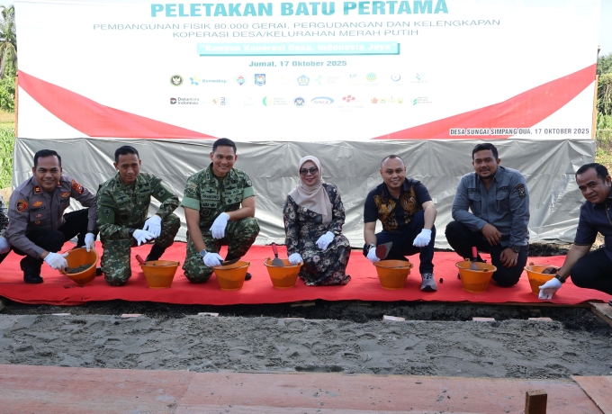 Dandim 0313/KPR, Hadiri Groundbreaking Pembangunan Gerai Pergudangan dan Kelengkapan KDMP