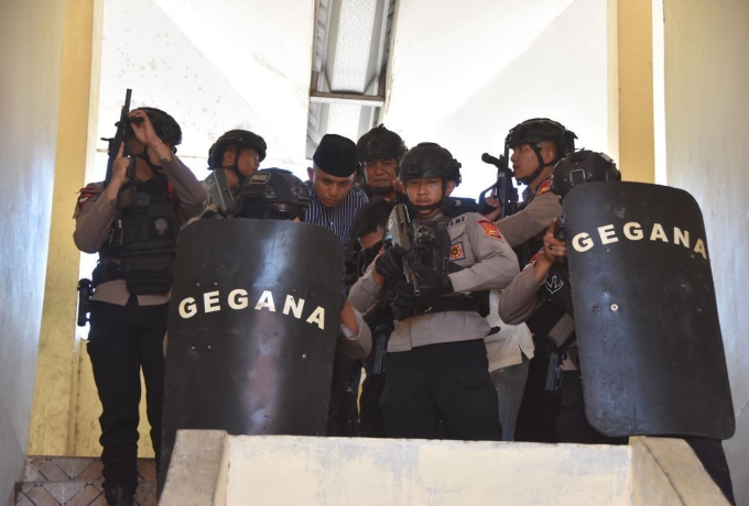 Brimob Polda Riau Mantapkan Kesiapsiagaan Melalui Latihan Aman Nusa III