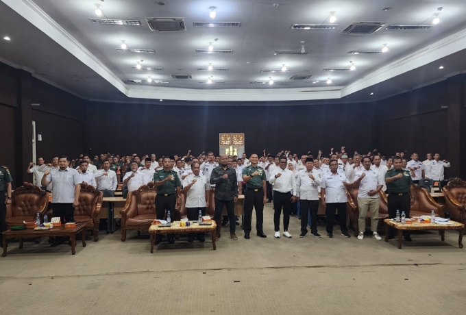 Sinergi Kodim 0313/KPR dan Pemkab Pelalawan Percepat Pembangunan Koperasi Merah Putih