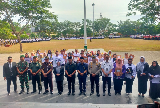 Wakili Dandim, Danramil 01/Bkn Hadiri Peringatan Hari Kesehatan Nasional (HKN) ke - 61 Tahun 2025