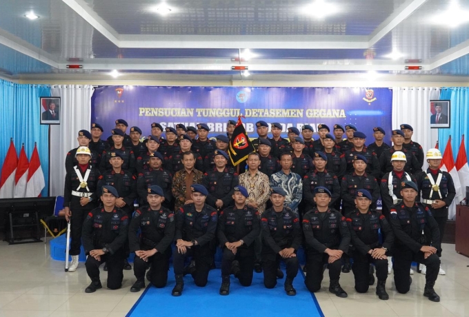Detasemen Gegana Brimob Riau Gelar Pensucian Tunggul, Satya Sakti Utama, Peringati HUT ke-51 Gegana