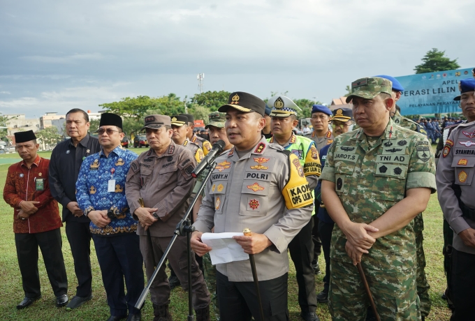 Kapolda Riau Pimpin Apel Operasi Lilin Lancang Kuning 2025, Tekankan Kesiapsiagaan 