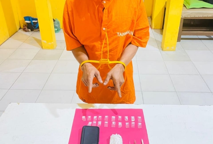 Polsek Tapung Hilir Ungkap Jaringan Narkoba, Amankan Pengedar dan Barang Bukti Sabu