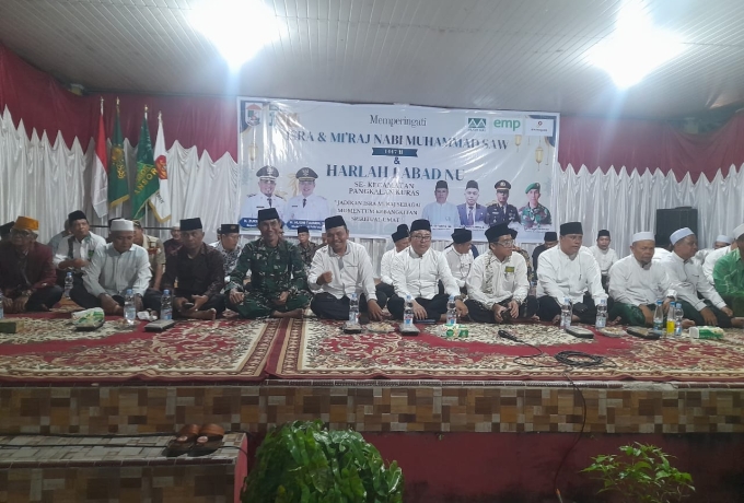 Danramil 04/Pkl Kuras Hadiri Giat Isra Miraj Nabi Muhammad SAW dan Harlah 1 Abad NU