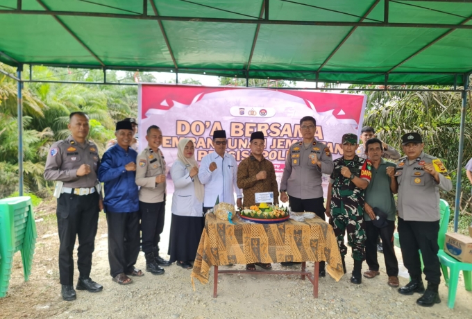 Wakili Danramil 04/Pkl.Kuras, Peltu H.J. Saragih Hadiri Doa Bersama Pembangunan Jembatan Polri