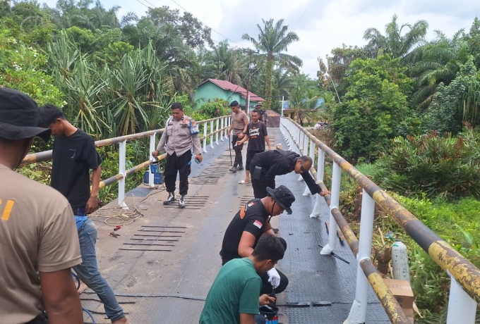 Masuki Hari Keempat, Pengerjaan Jembatan Sungai Penyengat Terus Dimaksimalkan