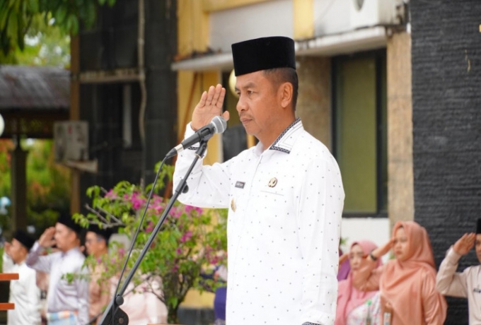 Awal Tahun 2026, Bupati Kampar Ahmad Yuzar Pimpin Apel Gabungan Dilingkungan Pemkab Kampar