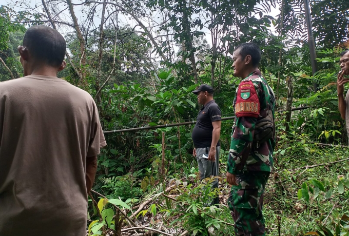 Sambung Daratan, Kodim 0313/KPR Mulai Bangun Jembatan Penghubung Desa Kota Lama ke Sungai Santi