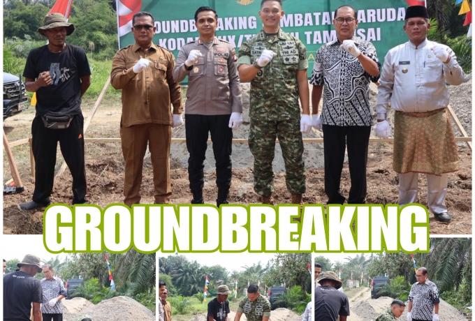 Dandim 0313/KPR Laksanakan Groundbreaking Jembatan Garuda di Desa Muara Musu