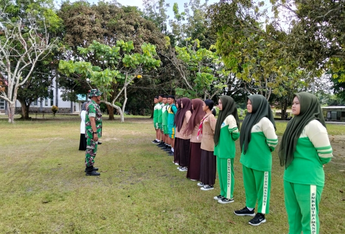 Babinsa Seleksi Paskibra Tingkat Kabupaten di Kec.Bandar Petalangan
