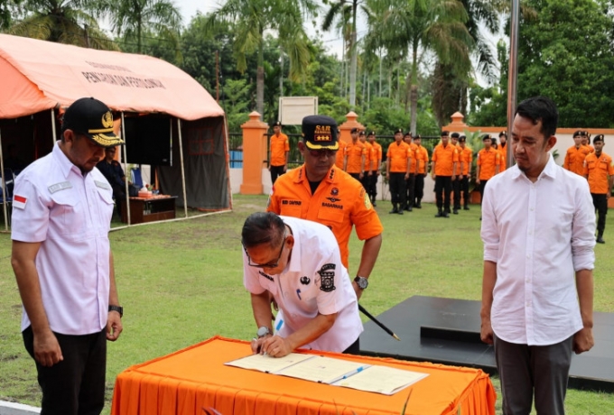Latihan Bersama Perkuat Sinergi Penyelamatan, Pemkab Kampar Tekankan Kolaborasi Lintas OPD