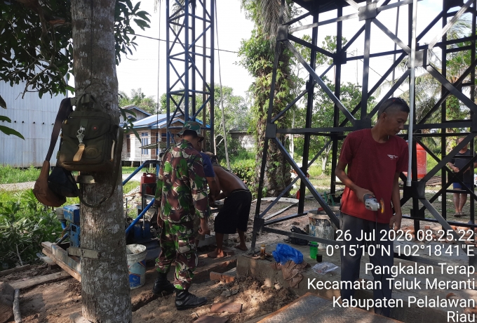 Air Bersih Sebentar lagi Hadir, Satgas TMMD Ke-129 Kodim 0313/KPR Mulai Pengeboran Sumur Bor 