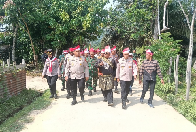 Dandim 0313/KPR Diwakili Danramil 05/KK Hadiri Ekspedisi Merah Putih Presisi Polda Riau 
