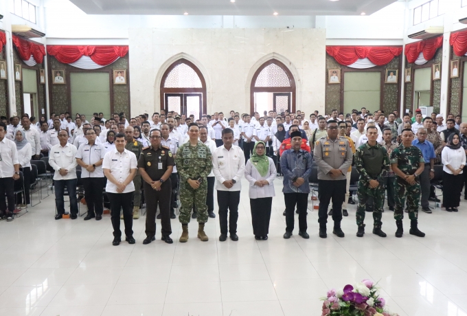 Perkuat Sinergitas Pencegahan Karhutla, Dandim 0313/KPR Hadiri Rakor Penanganan Karhutla Kampar