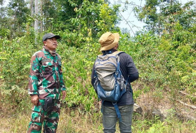 Babinsa Koramil 03/Bunut Perketat Patroli Karhutla di Desa Telayap