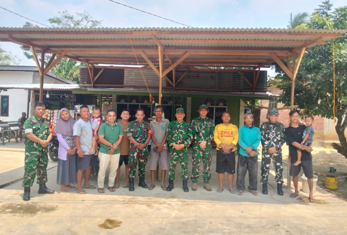 Cegah Karhalut, Babinsa Koramil 01/Bkn Bersama Tim Pamen Mabes TNI AD Gelar Sosialisasi Karhutla 
