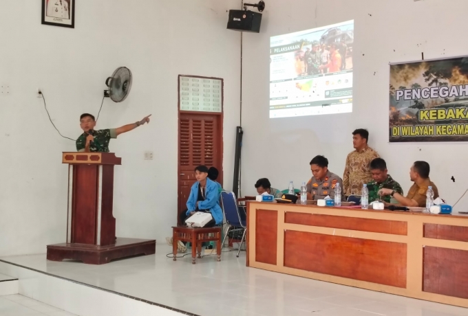 Ratusan Peserta Hadiri Penyuluhan Karhutla Mabes TNI di Bonai Darussalam