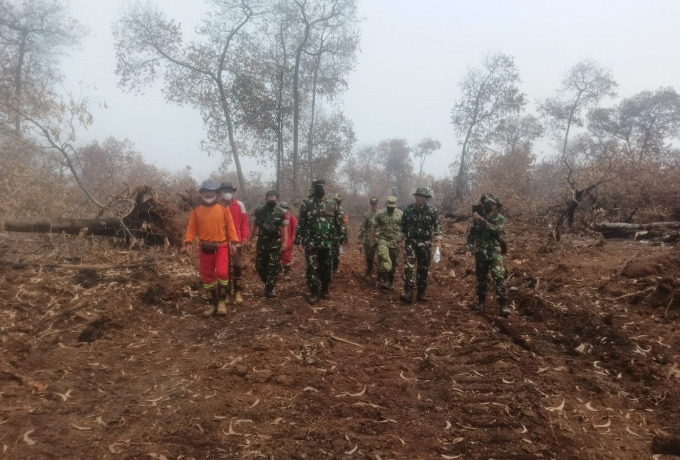Pantau Area Pasca Karhutla, Tim Penyuluh Mabes TNI Dipimpin Brigjen TNI Dedy Zulkifli Tinjau Lokasi 