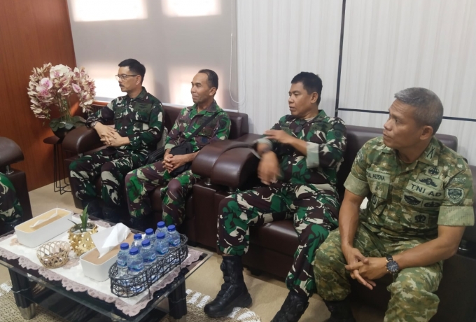 Tim Penyuluh Mabes TNI Audiensi dengan ATR/BPN Pelalawan, Perkuat Pencegahan dan Penanggulangan Karh