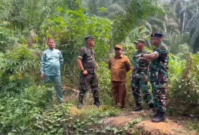 Antisipasi Kemarau dan Titik Panas, Tim Mabes TNI Tinjau Fasilitas Penampungan Air di Tambusai