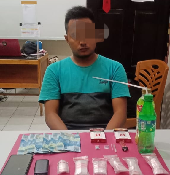 Resnarkoba Polres Kampar Tangkap Seorang Pengedar Sabu 