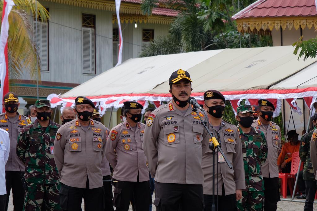 Kabaharkam Polri Pimpin Apel Kesiapsiagaan Satgas dan Relawan Tangani Karhutla dan Covid-19 di Riau