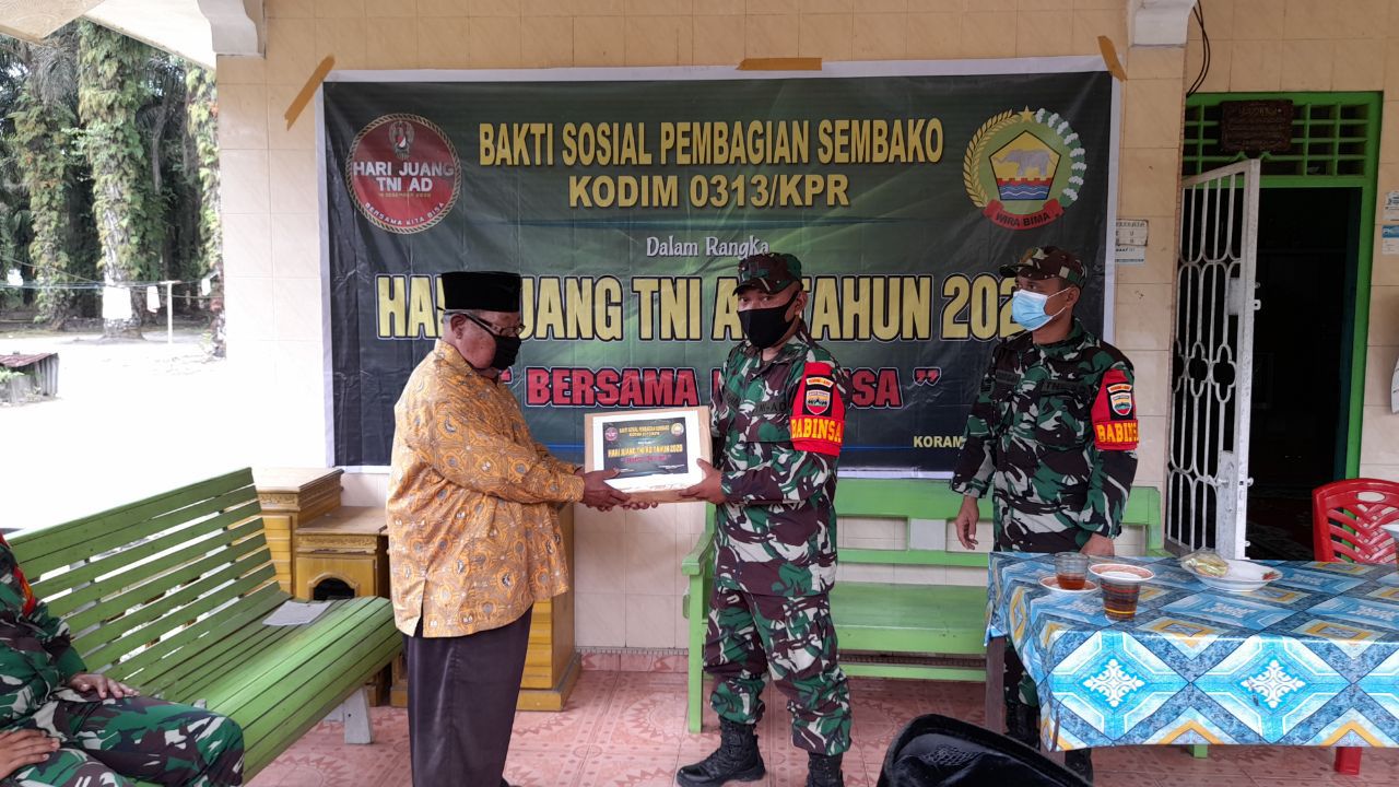 Dalam rangka Hari Juang TNI AD, Koramil 16/Tapung Anjangsana ke Pepabri, wujud hormat dan penghargaa