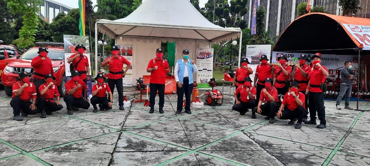 Ikut Apel Siaga Karhutla,  PT RAPP Komit Dukung Pemerintah Atasi Karhutla di Riau