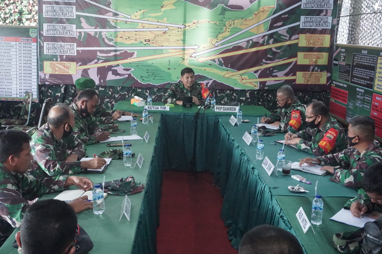 Dansatgas TMMD ke 110 Kodim 0313/KPR, Pimpin Rapat Persiapan Kunjungan Tim Wasev TMMD Ke 110