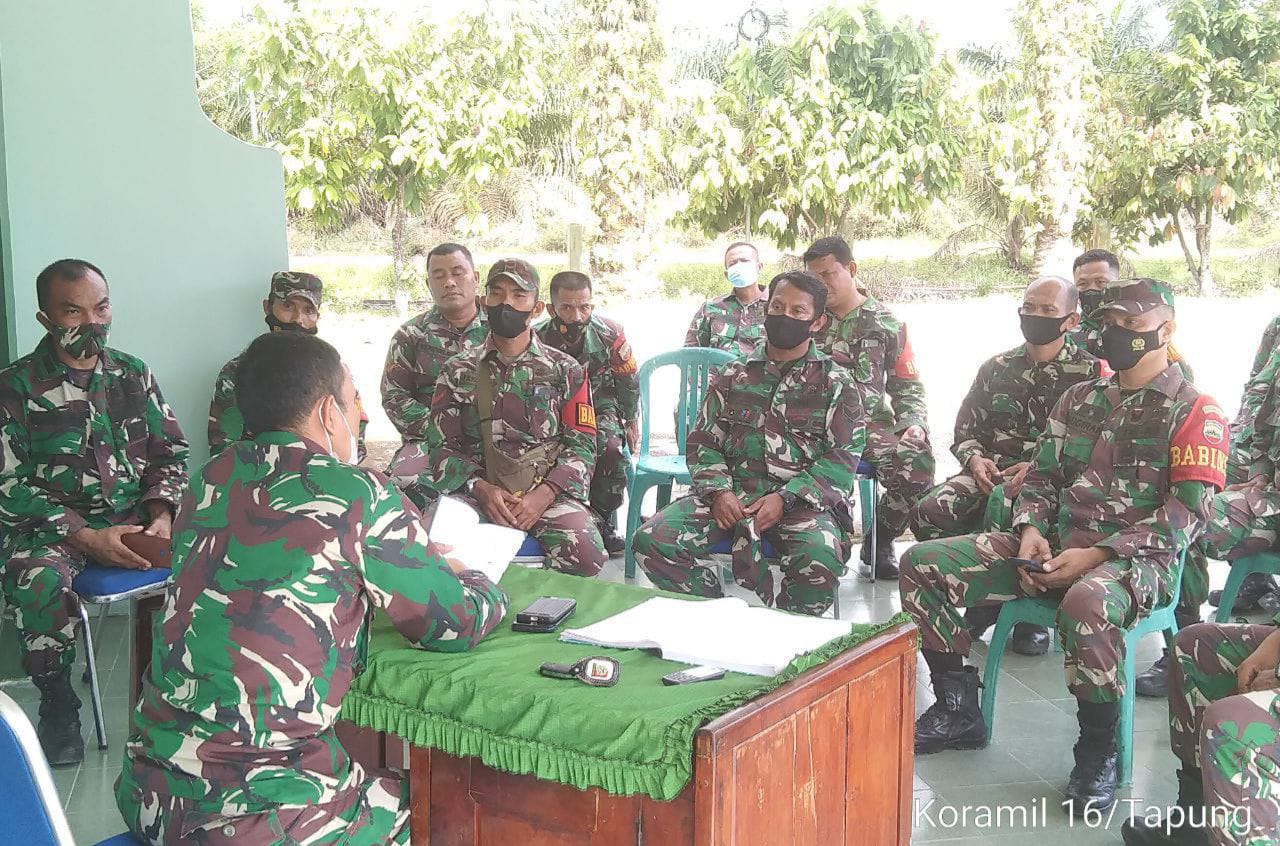 Jam Komandan, ini Arahan Danramil 16/Tapung kepada para Babinsa