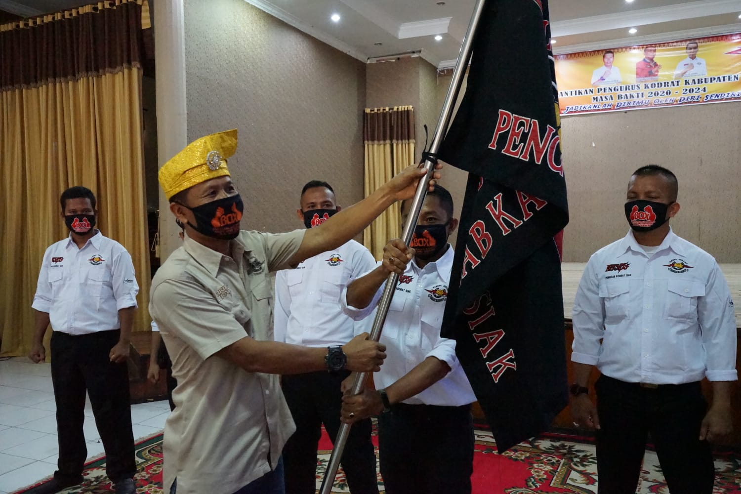 Bupati Siak Alfedri Hadiri Pengukuhan Pengurus Tarung Derajat Siak Masa Bhakti 2020-2024