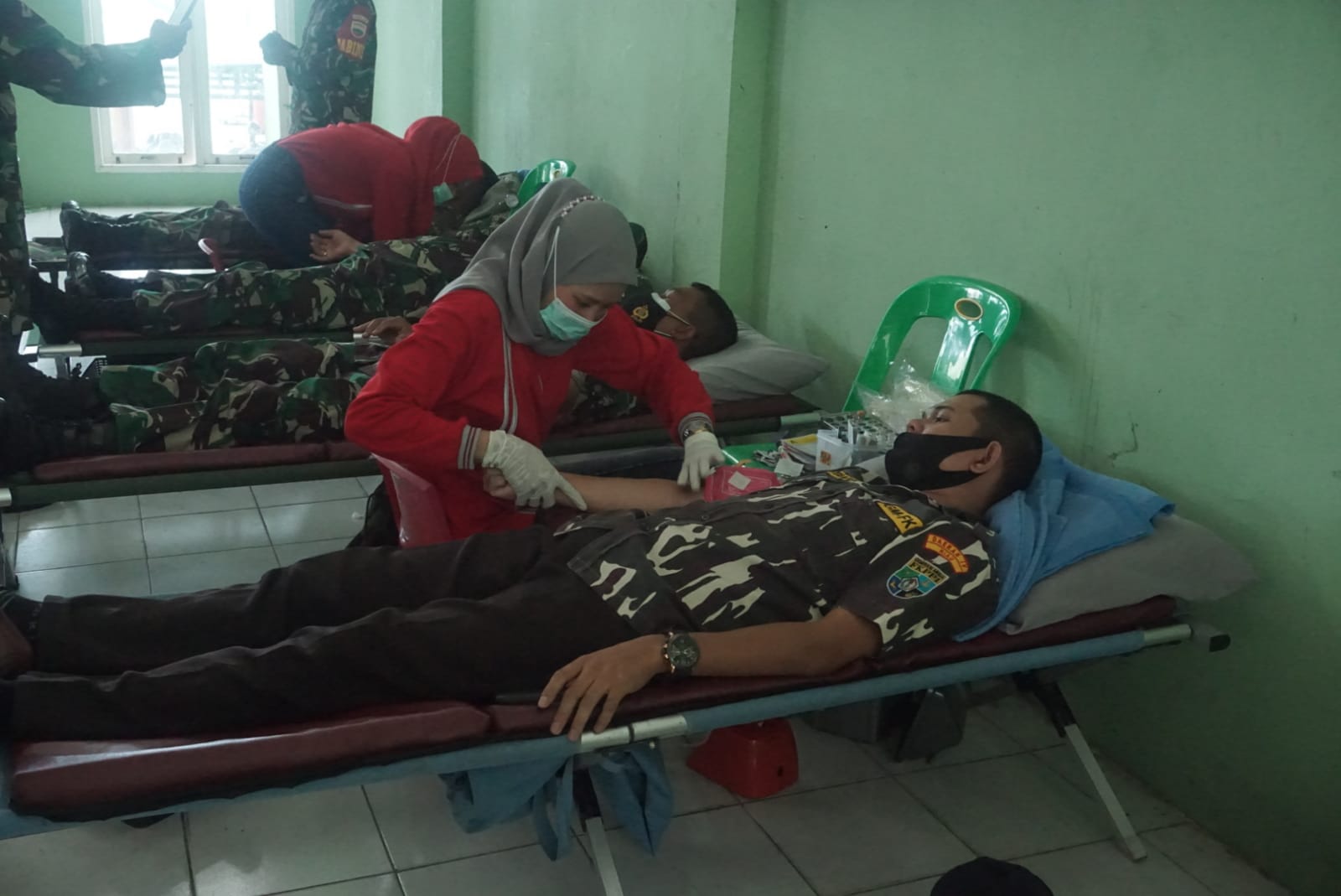 Kodim 0313/KPR Gelar Donor Darah Dalam Rangka HUT ke-76 TNI