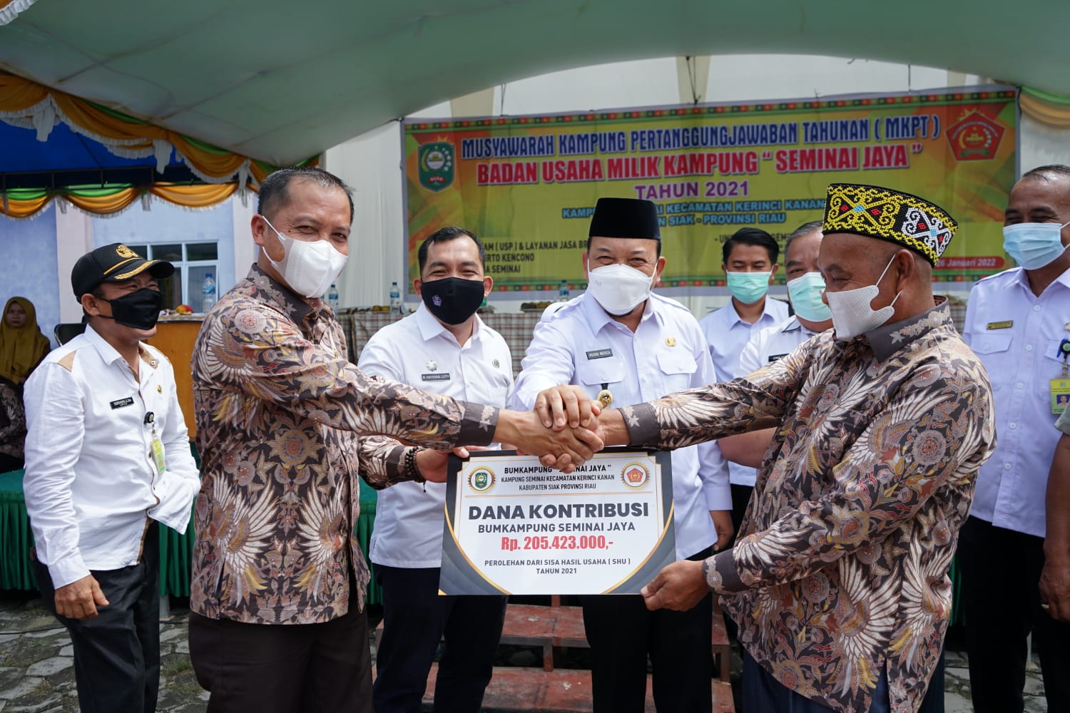 Hadir diacara Muskam Wabup Husni sebut, BUMkam Seminai Jaya terbaik di Kabupaten Siak. 