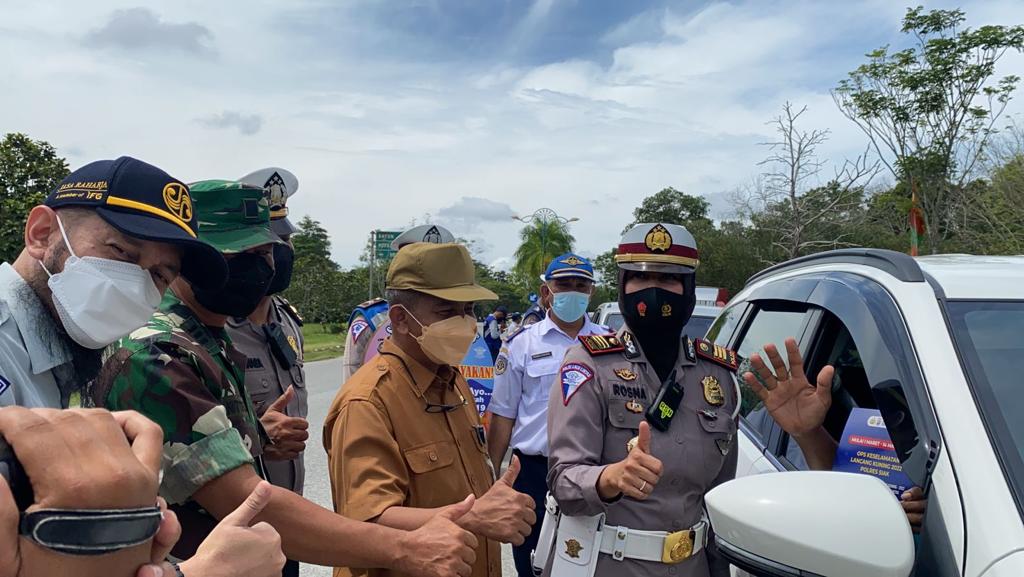 Hari Pertama Ops Keselamatan Lancang Kuning, Polres Siak Beri Himbauan Pengguna Jalan