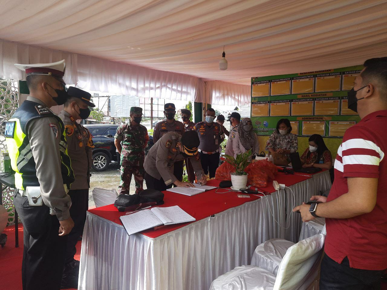 Koramil 09/Langgam Dukung Giat Pos Pam Ops Ketupat Lancang Kuning 2022