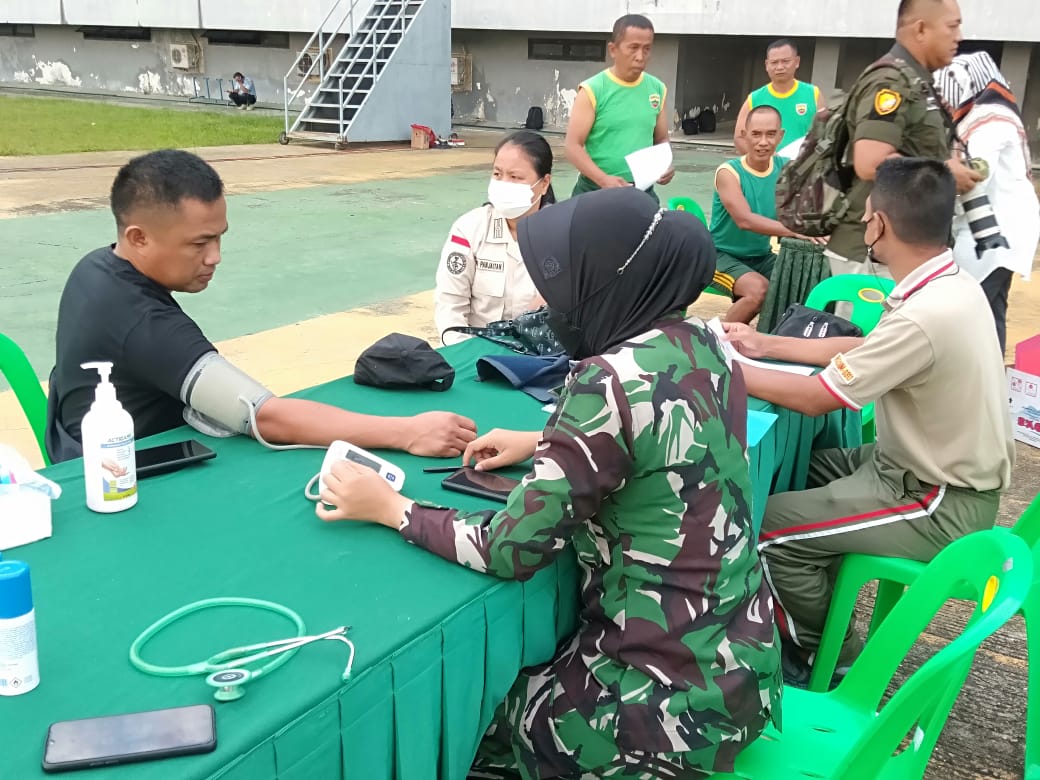 Dandim 0313/KPR Tinjau Pelaksanaan Garjas Periodik Semester I Tahun 2022 di Lapangan Tuanku Tambusai