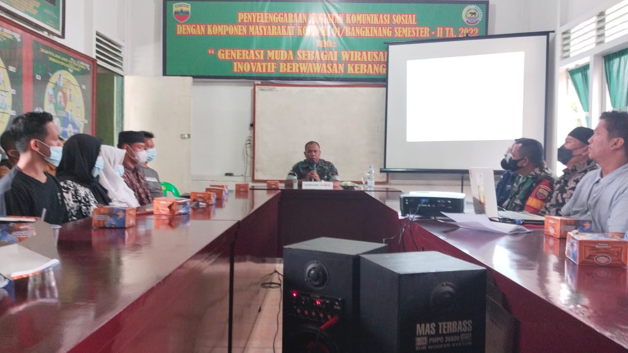 Pererat Silahturahmi, Koramil 01/Bkn Gelar Komsos Dengan Komponen Masyarakat