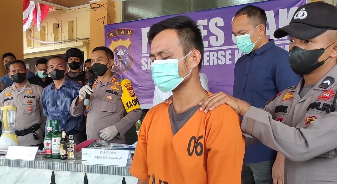 Polres Siak Gelar Konferensi Pers Kasus Pembunuhan, Kurang Dari 24 Jam Pelaku Ditangkap