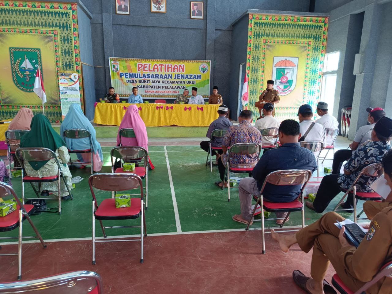 Babinsa Koramil 04/ Pkl Kuras Hadiri Kegiatan Pelatihan Pemulasaraan Jenazah di Desa Bukit Jaya