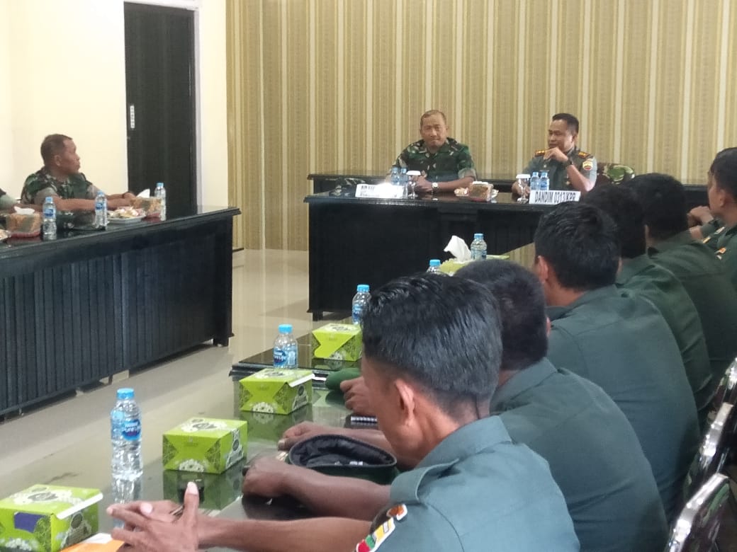 Dandim 0313/Kpr Terima Langsung Kujungan Kerja Dirjian Kodiklatad Ke Kodim 0313/Kpr