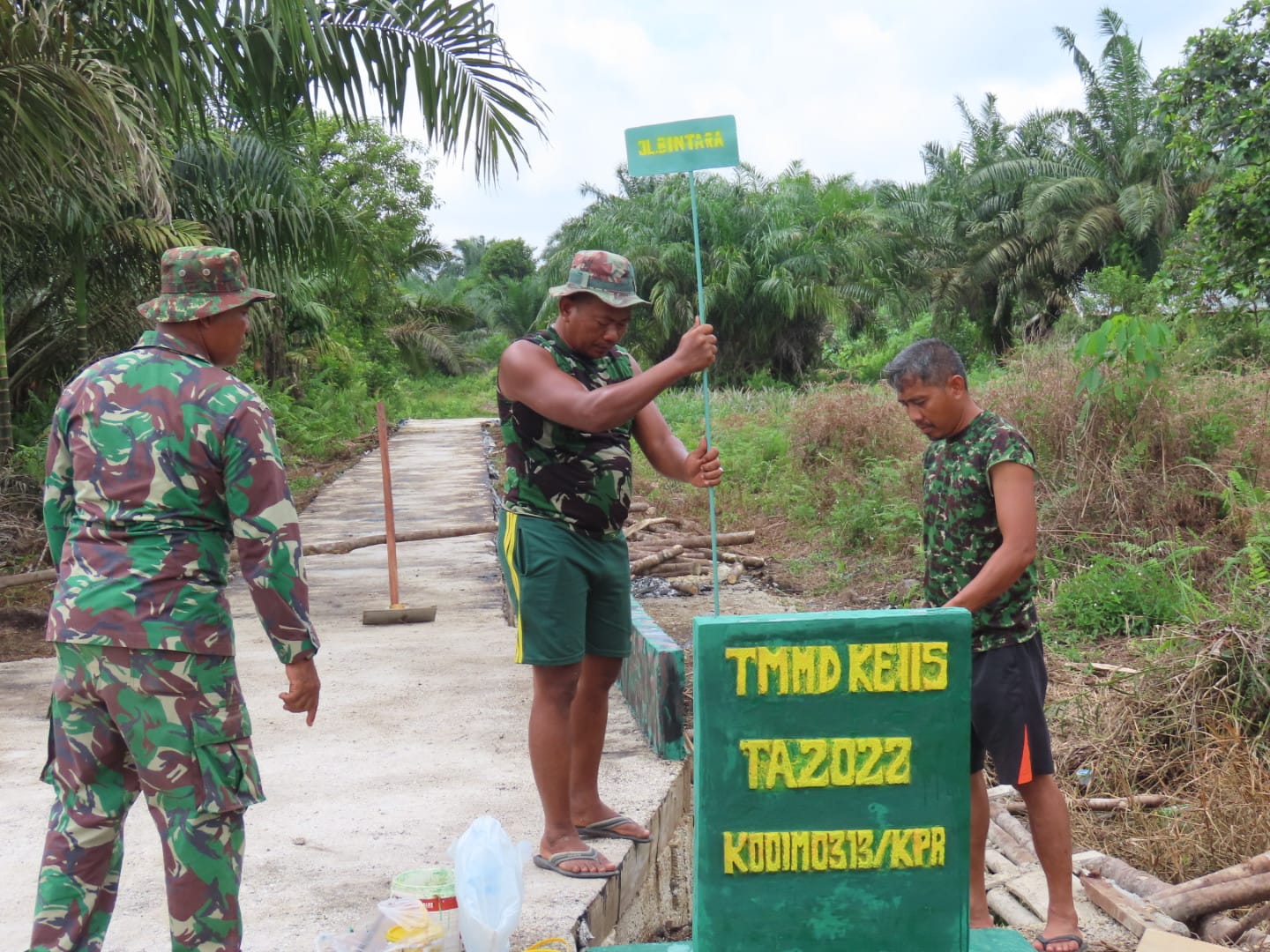 Ini Nama Jalan Program TMMD Ke - 115 Di Dusun Teluk Punak